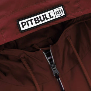 Pit Bull West Coast Windbreaker Jacket Athletic Logo Burgundy