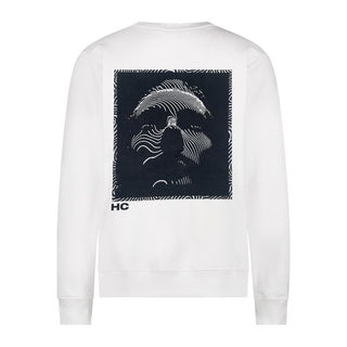 Australian Hard Court Crewneck Shadow and Line White