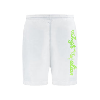 Australian Training Shorts White - Green Logo