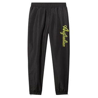 Australian Black Training Pants Yellowgreen Logo