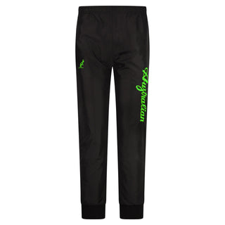 Australian Black Training Pants Green Logo