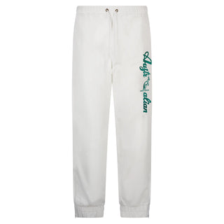 Australian White Training Pants Green Logo
