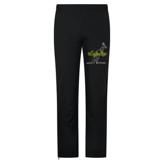 Australian Black Training Pants Green/White Logo
