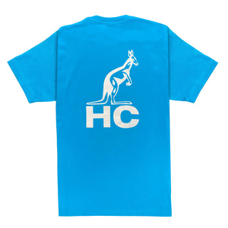 Camiseta australian de pista dura con costuras azules