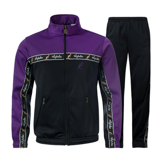 Australian Acetate Trainingsuit With Taping Purple/Black