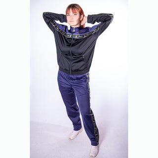 Australian Acetaat Trainingsbroek Bies Cosmo Blauw