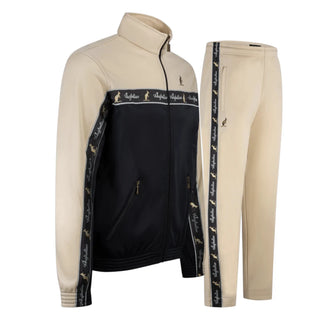 Australian Acetate Trainingsuit With Taping Black | Sand