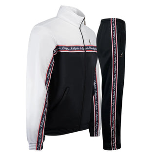 Australian Acetate Trainingsuit With Tri-Color Taping Black | White