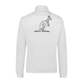 Chaqueta de entrenamiento australiana con bandas laterales, color blanco | Logotipo grande
