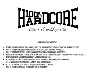 100% Hardcore Carsticker The Brand