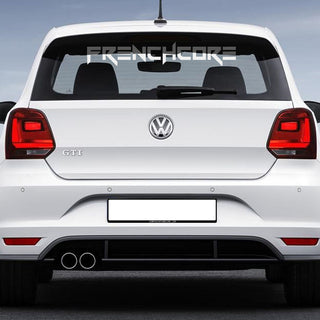 Frenchcore Autosticker Merklogo Wit