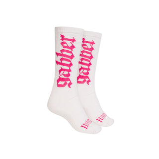 100% Hardcore Sport Socks Gabber White/Pink