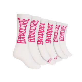 100% Hardcore Sport Socks 3-Pack Pink