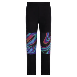 Pantalones deportivos negros Australian de vellón con cinta naranja