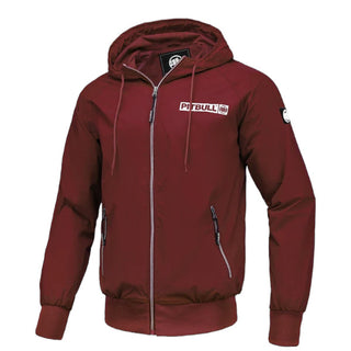 Pit Bull West Coast Windbreaker Jacket Athletic Logo Burgundy