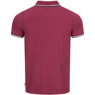 Lonsdale Slimfit Polo The Lion Oxblood Bordeaux Rood