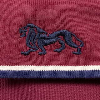 Lonsdale Slimfit Polo The Lion Oxblood Bordeaux Rood