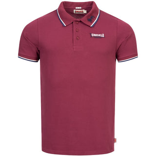 Lonsdale Slimfit Polo The Lion Oxblood Bordeaux Rood