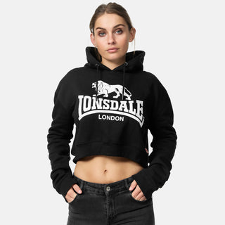 Lonsdale Cropped Hoodie Roxeth Black