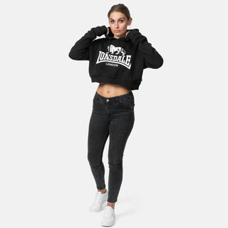 Lonsdale Cropped Hoodie Roxeth Black