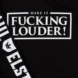 Dj Paul Elstak Hoodie Make It Fucking Louder Zwart