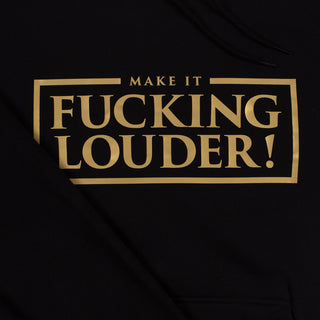 Dj Paul Elstak Hoodie Make It Fucking Louder Goud