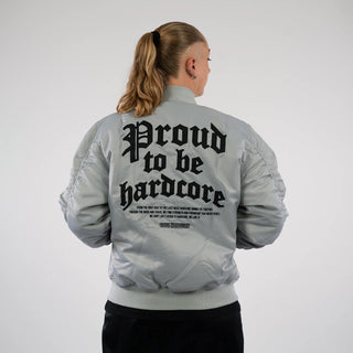 Chaqueta Bomber 100% Hardcore Proud to Be HC Gris