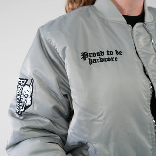 Chaqueta Bomber 100% Hardcore Proud to Be HC Gris