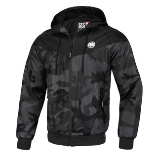 Pit Bull West Coast Windbreaker Jacket Division Zwart Camouflage