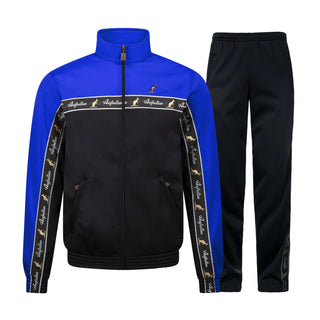 Australian Acetate Trainingsuit With Taping Cornflower Blue/Black