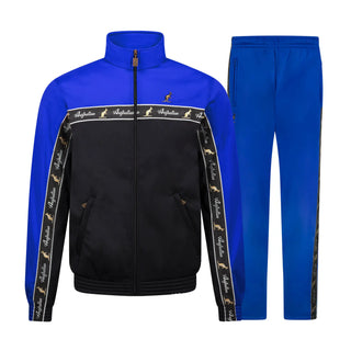 Australian Acetate Trainingsuit With Taping Cornflower Blue