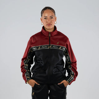 Australian Acetate Trainingsuit With Taping Bordeaux Red/Black