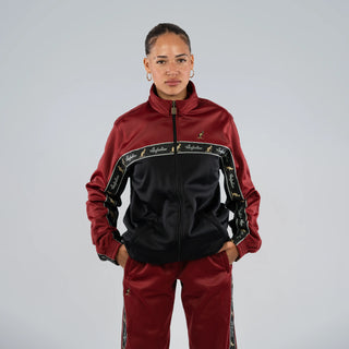 Australian Duo Training Jacket With Taping Black | Bordeaux Red