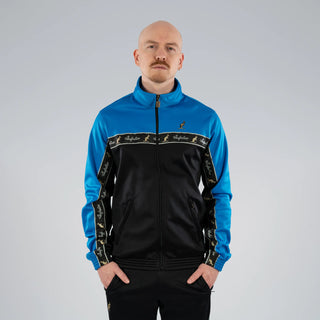 Australian Duo Training Jacket With Taping Black | Capri Blue