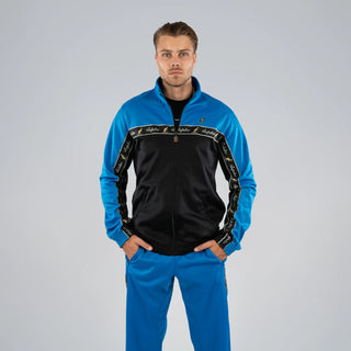 Australian Acetate Trainingsuit With Taping Capri Blue