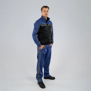 Australian Duo Training Jacket With Taping Black | Pervinca Blue