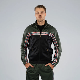 Australian Duo Training Jacket With Tri-Color Taping Black | Dark Green