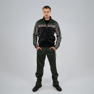 Australian Duo Training Jacket With Tri-Color Taping Black | Dark Green