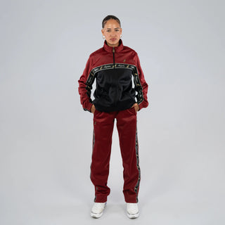 Australian Acetate Trainingsuit With Taping Bordeaux Red