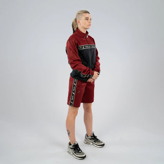 Australian Training Shorts with Taping Burgundy Red