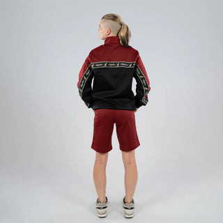 Australian Training Shorts with Taping Burgundy Red