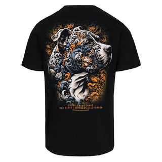 T-shirt nera a maniche corte con stampa divertente di Pbull T-shirt nera a maniche corte con stampa divertente di Pbull