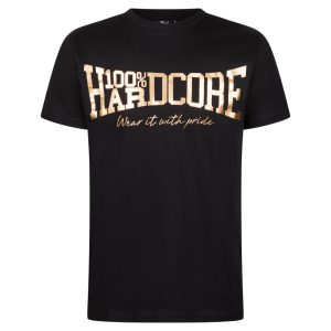 100% Hardcore T-shirt Essential Zwart-Goud