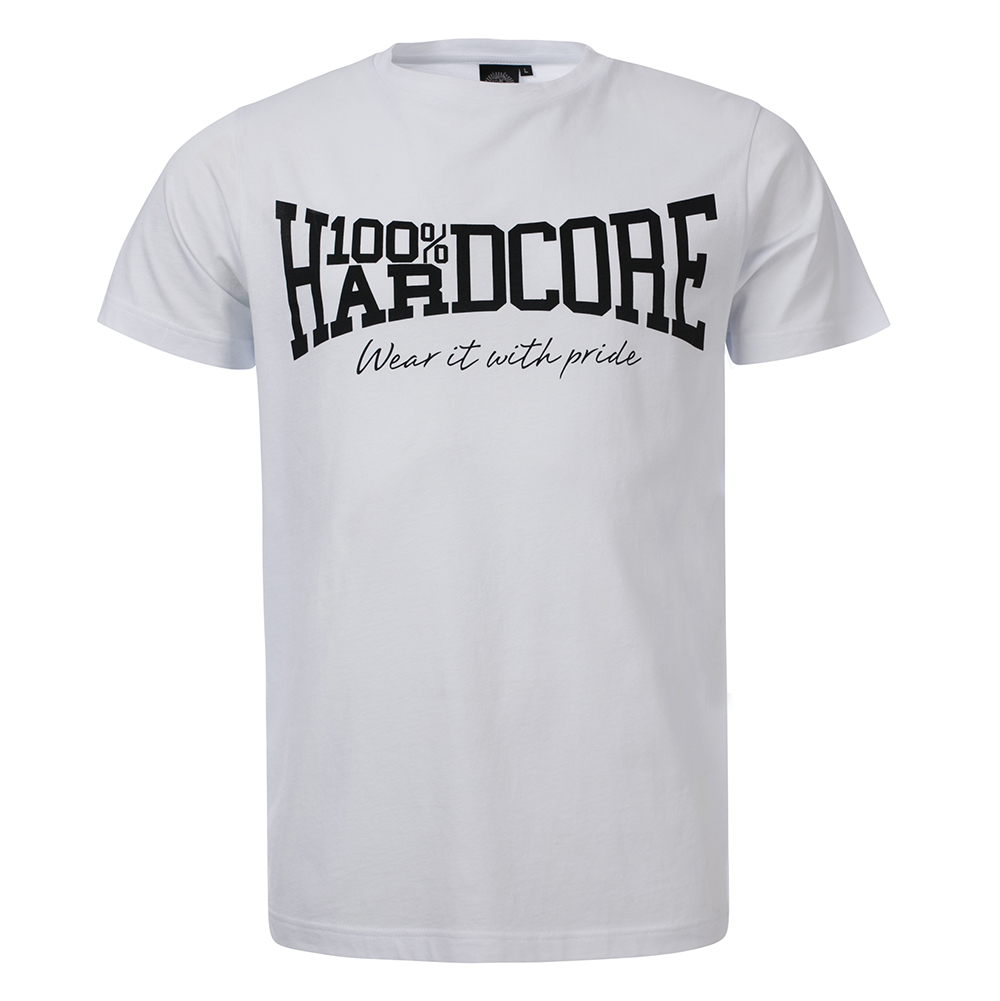 100% Hardcore T-Shirt Wear With Pride White - 100% Hardcore