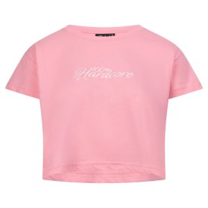 100% Hardcore Cropped T-shirt Established Roze