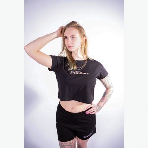 100% Hardcore Cropped T-shirt Established Zwart