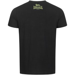 Lonsdale Classsic T-Shirt Oud Logo Zwart / Olijf Groen